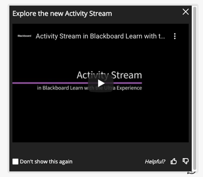 Activity Stream Bb Ultra Message