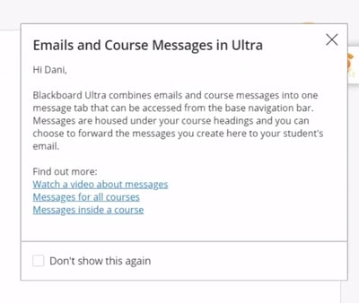 Email and Courses in Ultra Message